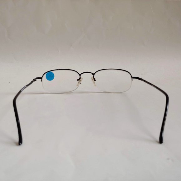 NWT Vintage 90's Rectangle Metal Semi-Rimless Reading Glasses +2.00 (S.Black) - Picture 3 of 4